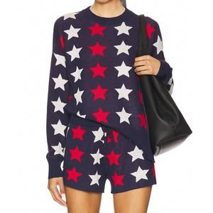 NEW BEACH RIOT callie sweater in red/white/blue